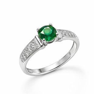 Кольцо серебряное фантазия с фианитами Silver Style 17.5 р. (10904.50 sku:2300104041397) 10904.50 фото