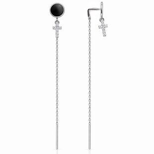 Серьги-протяжки серебряные с фианитами Silver Style (339521.10 sku:2300104200572) 339521.10 фото
