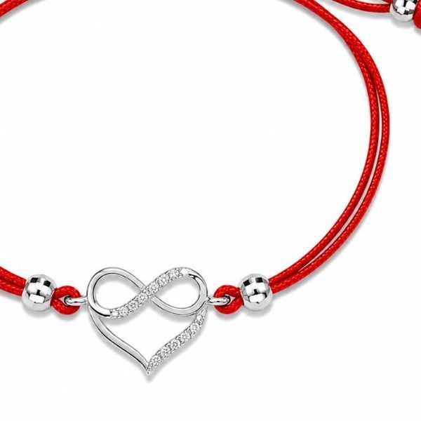 Браслет на нити шамбола Сердце Silver Style 15-20 р. (80121.100 sku:2300104269715) 80121.100 фото