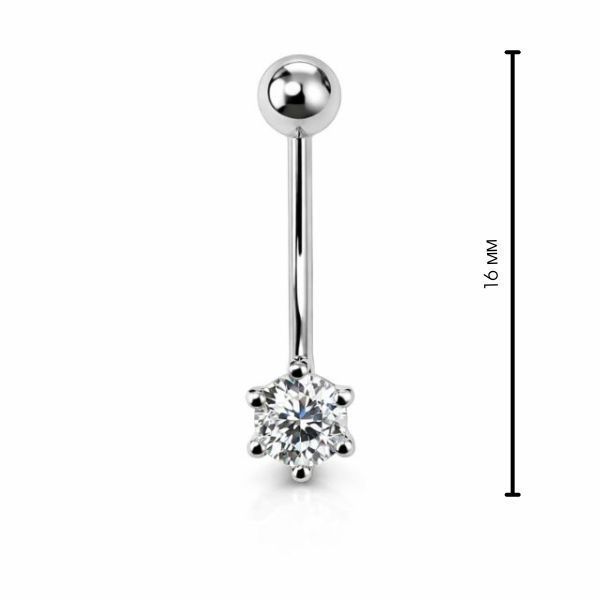 Пирсинг серебряный с фианитами Silver Style (32701.40 sku:2300104187781) 32701.40 фото