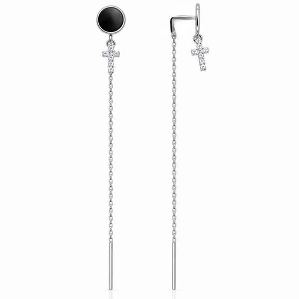 Серьги-протяжки серебряные с фианитами Silver Style (339521.10 sku:2300104200572) 339521.10 фото