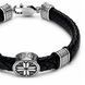 Браслет шкіряний зі вставками срібла Silver Style 21 р. (822926.10 sku:2300104127404) 822926.10 фото 3