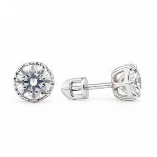 Серьги-пусеты (гвоздики) серебряные Фантазия с фианитом Silver Style (30071.60 sku:2300103289769) 30071.60 фото