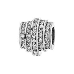 Шарм намистина срібна з фіанітами Silver Style (39080 sku:4630002510342) 39080 фото