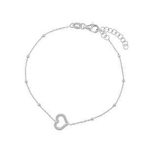 Браслет серебряный Сердце без камней Silver Style 16-20 р. (D5008BK5500 R sku:2300104332303) D5008BK5500 R фото