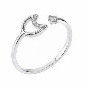 Кольцо серебряное фантазия с фианитами Silver Style 17 р. (11581.20 sku:2300103860449) 11581.20 фото
