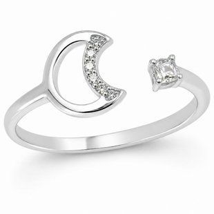 Каблучка срібна фантазія з фіанітами Silver Style 17 р. (11581.20 sku:2300103860449) 11581.20 фото