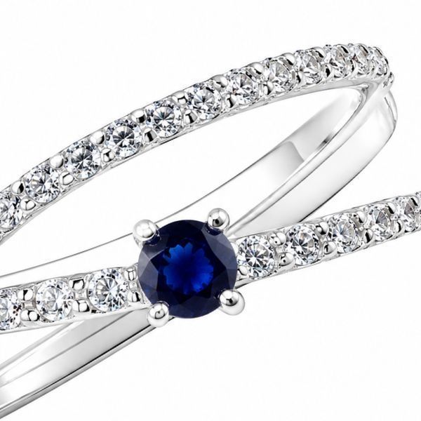 Каблучка срібна фантазія з фіанітами Silver Style 18.5 р. (10135.30 sku:2300102658191) 10135.30 фото