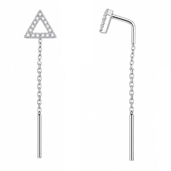 Серьги-протяжки серебряные с фианитами Silver Style (32981.12 sku:2300104226183) 32981.12 фото