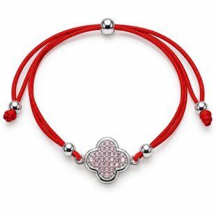 Браслет на нитці шамбола Конюшина з фіанітами Silver Style (800612.12 sku:2300103938247) 800612.12 фото