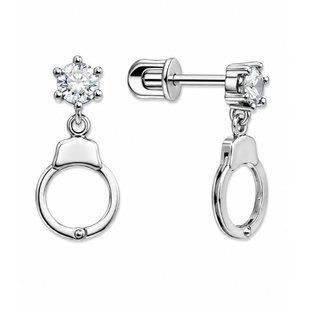 Сережки-пусети (гвоздики) срібні з фіанітами Silver Style (31901.40 sku:2300103502073) 31901.40 фото