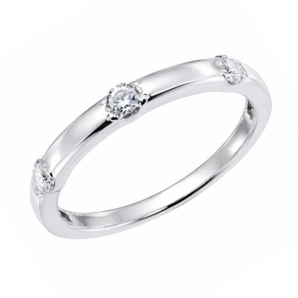 Каблучка срібна фантазія з фіанітами Silver Style 18 р. (10201.25 sku:2300104217617) 10201.25 фото