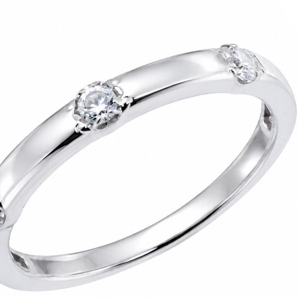Каблучка срібна фантазія з фіанітами Silver Style 18 р. (10201.25 sku:2300104217617) 10201.25 фото