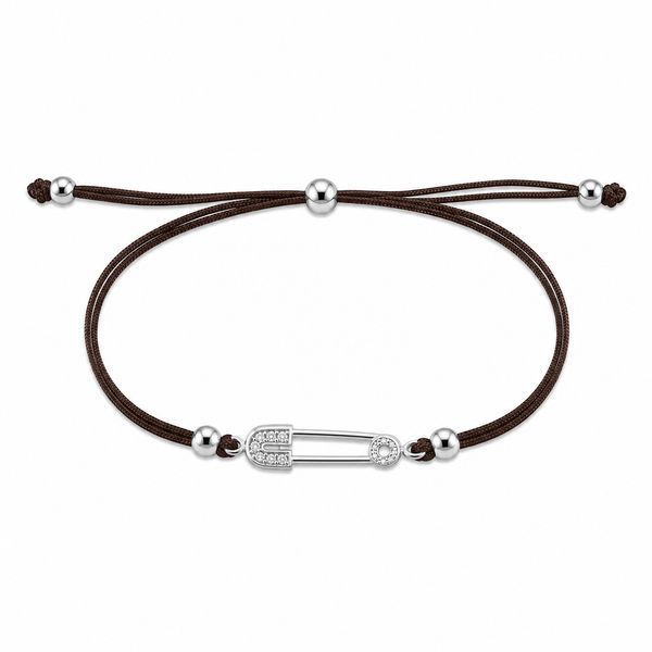 Браслет на нити шамбола Булавка с фианитами Silver Style 15-20 р. (802547.20 sku:2300104215033) 802547.20 фото