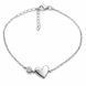 Браслет срібний Серце з фіанітами Silver Style 16-20 р. (80611.30 sku:2300104131630) 80611.30 фото 1