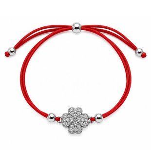 Браслет на нитці шамбола Конюшина з фіанітами Silver Style 15-20 р. (80191.12 sku:2300104318901) 80191.12 фото