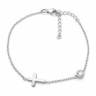 Браслет серебряный Крест с фианитами Silver Style 16-20 р. (80931.30 sku:2300104206154) 80931.30 фото