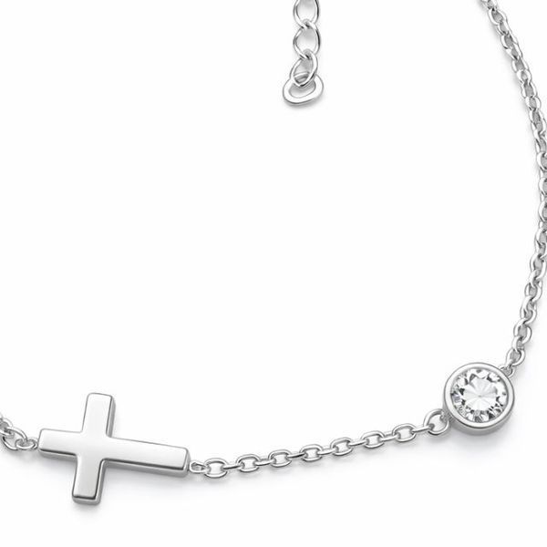 Браслет серебряный Крест с фианитами Silver Style 15-19 р. (80931.30 sku:2300104063450) 80931.30 фото