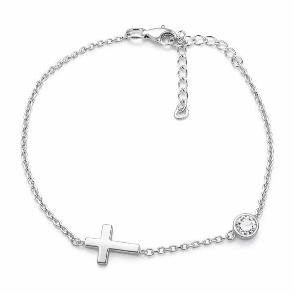 Браслет серебряный Крест с фианитами Silver Style 15-19 р. (80931.30 sku:2300104063450) 80931.30 фото