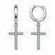 Серьги-кольца (конго) серебряные фантазия с россыпью Silver Style (24141.10 sku:2300104331290) 24141.10 фото 1