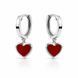 Сережки-кільця (конго) срібні Серце з емаллю Silver Style (21163016.00 sku:2300103799565) 21163016.00 фото 2